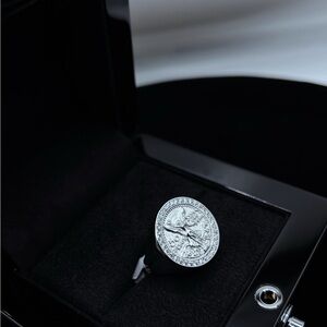 Intricate Silver Coin Ring